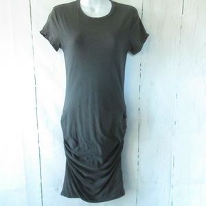 James Perse T Shirt Dress Size 2 - M 
Gray Ruched Bodycon Short Sleeve